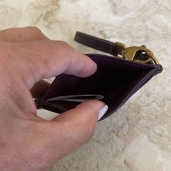 Fossil Faux Leather Card Case Wristlet - Picture 9 of 11